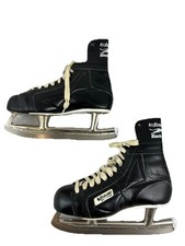 Usado, Patins masculinos vintage Bauer Black Panther 10 3/6 couro de hóquei no gelo Canadá comprar usado  Enviando para Brazil