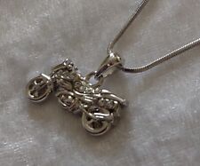 Crystal motorbike necklace for sale  HULL
