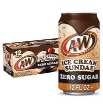 Pacote com 12 latas de refrigerante A&W Ice Cream Sundae - edição limitada zero açúcar envio rápido comprar usado  Enviando para Brazil