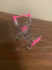 mini carrinho de compras de metal com detalhes de plástico rosa carrinho de compras de boneca resistente comprar usado  Enviando para Brazil