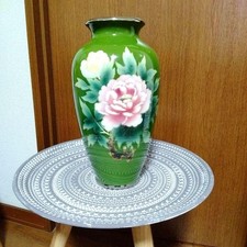 Vaso de flores de cerâmica verde vaso decorativo arte e artesanato usado, 30cm comprar usado  Enviando para Brazil