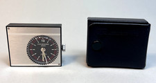 Vintage Suíço Miniswiss Mini Relógio Despertador de Viagem Estojo de Couro 17J Funcionando comprar usado  Enviando para Brazil