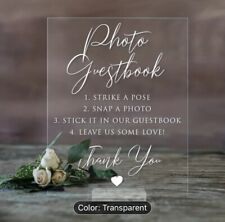 Acrylic wedding guestbook for sale  LONDON