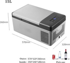 Geladeira de carro 12 volts freezer portátil 16QT/15L caminhão trailer geladeira controle APP, usado comprar usado  Enviando para Brazil