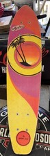 1970's Sport Fun Fiberglass Penny Board Supergrip Skateboard Palm Tree Design comprar usado  Enviando para Brazil