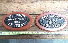 Railway wagon plates for sale  SELBY