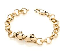 Usado, Pulseira Belcher de ouro amarelo 9 quilates em prata infantil/menino - Luva de boxe - 6 polegadas comprar usado  Enviando para Brazil