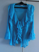 Chemisier turquoise plissé d'occasion  Nantes-
