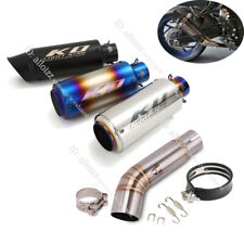 Para Suzuki GSX-S750 GSR750 BK750 Chinelo Preto Silenciador de Escape Pontas Tubo Médio comprar usado  Enviando para Brazil