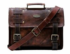Bolsa tiracolo masculina feminina couro real vintage marrom carteiro laptop pasta comprar usado  Enviando para Brazil