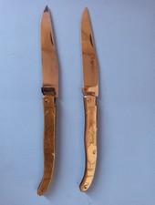Lot Laguiole L.auvergnat Laiton Cuivre Mouche Inox, usado comprar usado  Enviando para Brazil
