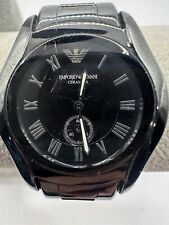 Relógio de quartzo preto Emporio Armani cerâmica AR-1402 nova bateria 34MM 7" Q comprar usado  Enviando para Brazil
