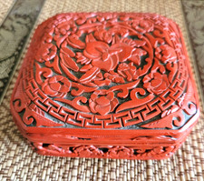Oriental carved cinnabar for sale  NORTH FERRIBY