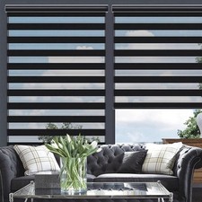 Cortinas de persianas horizontais zebra persianas de rolo duplo, fáceis de instalar comprar usado  Enviando para Brazil