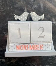 Grey wooden calendar for sale  BRISTOL