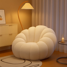 Pumpkin bouclé chair for sale  UK