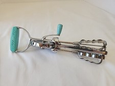 Batedor de ovos manual Flint Best EKCO Aqua turquesa MCM retrô VINTAGE  comprar usado  Enviando para Brazil