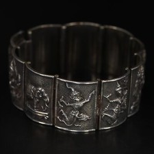 vintage siam silver bracelet for sale  USA
