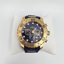 Invicta Pro Diver Scuba 20280 relógio de quartzo cronógrafo tom dourado azul silicone comprar usado  Enviando para Brazil