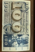 Banconote 100 franchi usato  Udine