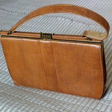 vintage lizard skin handbag for sale  BELPER