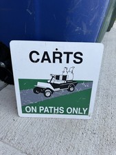 Placa de campo de golfe Carts On Path Only Road Highway 12x12” comprar usado  Enviando para Brazil