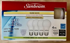 Lâmpada LED regulável Sunbeam - 100W - 3000K branco quente - Pacote com 4 lâmpadas - A19, usado comprar usado  Enviando para Brazil