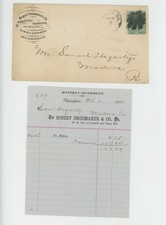  Mr Fancy Cancel 3c Gr Robert Shoemaker & Co Druggistst Paints etc Phila #850, usado comprar usado  Enviando para Brazil