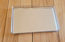 Bandeja de vaidade espelhada vintage transparente Lucite, acrílico com apoio de veludo, 14 x 9 comprar usado  Enviando para Brazil