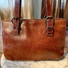Bolsa de mão vintage anos 90 1995 GAP couro marrom alça dupla forrada ferragens de latão comprar usado  Enviando para Brazil