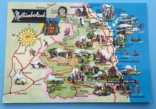 Postcard northumberland map for sale  LIVERPOOL