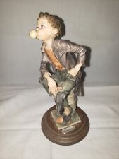 Estatueta de menino Capodimomte porcelana Giuseppe Armani bolha soprando 81/4" altura madeira comprar usado  Enviando para Brazil
