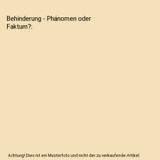 Behinderung phänomen der gebraucht kaufen  Trebbin