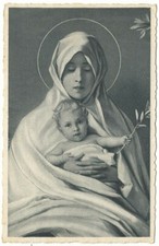 Cartolina fustellata madonna usato  Napoli