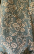 Guirlanda floral francesa antiga linho algodão tecido jacquard ~ouro ocre verde, usado comprar usado  Enviando para Brazil