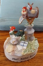 Schmid 1992 Pintado à Mão CAIXA DE MÚSICA "Mail Order Bride" Galo, Galinha comprar usado  Enviando para Brazil