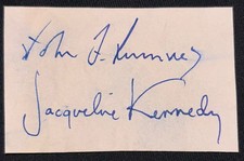 Página de corte assinada dupla pelo presidente John Kennedy e 1ª dama Jacqueline comprar usado  Enviando para Brazil
