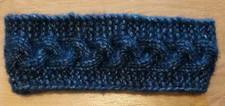 Stirnband handgestrickt petrol gebraucht kaufen  Essenbach