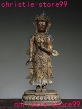Budismo Tibetano Bronze Roxo Suporte Dourado Tara Kwan-yin Deusa Buda Estátua comprar usado  Enviando para Brazil