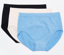 Conjunto Feminino AnyBody de 3 Calcinhas Cueca Costela Malha Sem Costura Allure Sólido 1X Plus Size comprar usado  Enviando para Brazil