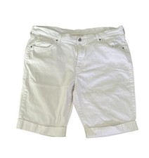 Bermuda jeans Levi's feminina tamanho 16 515 branca jeans Strauss & Co 38” com tachas comprar usado  Enviando para Brazil