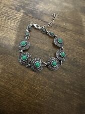 Pulseira de pedra verde tom prata 8 polegadas paparazzi  comprar usado Pulseira de pedra verde tom prata 8 polegadas paparazzi  comprar usado  Enviando para Brazil