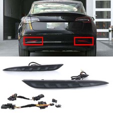 Refletor de luz de freio lâmpada de neblina traseira LED esfumaçado para Tesla Model 3 2017-2023 comprar usado  Enviando para Brazil