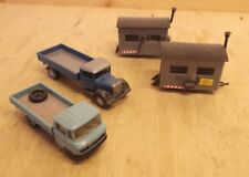 2 X Wiking MB Flatbed azul/turquesa e 2 vagões de construção (Bauuden), usado comprar usado  Enviando para Brazil