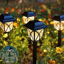KAQ Paquete de 10 Luces Solares LED Camino Exterior, Luces Solares Jardín Automáticas segunda mano  Embacar hacia Mexico