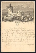 Usado, Vorläufer-Lithographie Ganzsache PP9F368: Rudelsburg, 1895, Besucher bei der Ru  comprar usado  Enviando para Brazil