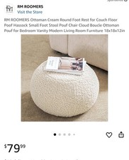 Roomers ottoman cream for sale  Brunswick