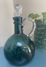 Vintage decanter green for sale  SUNDERLAND