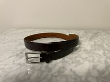 Brooks Brothers Men's Chocolate Brown Dress Belt 32 Silver Buckle Made in Italy, usado comprar usado  Enviando para Brazil