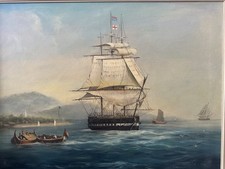 Large maritime painting for sale  LEAMINGTON SPA